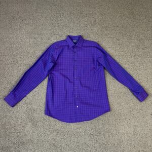 Kenneth Cole Reaction Regular Fit Cotton Button Up Shirt US Men's 15.5/34-35